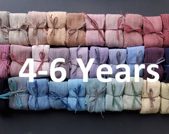 4-6 YEARS Hand Dyed baby tights years in a range of beautuiful colours!