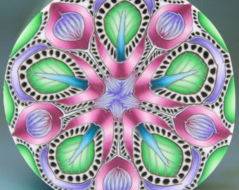 Medium Polymer Clay Kaleidoscope Cane (22cc)