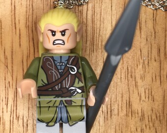 Legolas Mini-Fig Necklace with spear
