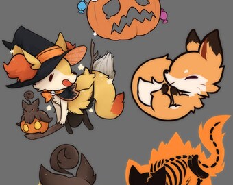 Fluorescent Halloween Acrylic Charms