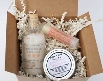 Mini Spa Set, Gift Set, Gift for Her, Favors, Lavender Set, Vegan Gift Ideas