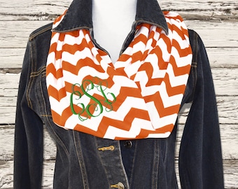 Final Inventory SALE! Monogram Chevron Infinity Scarf, Monogram Chevron Infinity Scarves, Personalized Scarves, Personalized Monogram Scarf