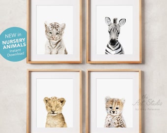 Nursery animal art | Etsy