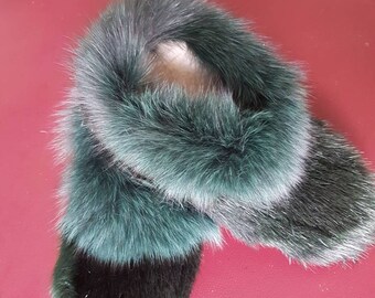 Green Beaver Fur Moccasins