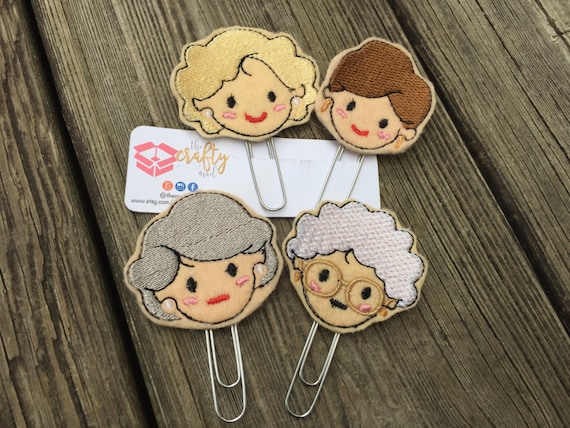The Golden Girls Planner Clip/Paper Clip/Feltie Clip. Purchase one or a complete set!