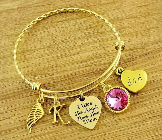 Gold Sympathy Bracelet Sympathy Gift In Memory of Dad Memorial Bracelet Loss of Dad Remembrance Bracelet Remembrance Jewelry Loss of Father