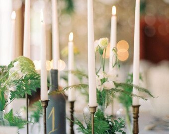 Custom Brass Candlestick Holder , Brass Candle Holder , Vintage Brass Collection Put together by Foo Foo La La