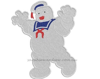 Ghostbusters Stay Puft Embroidery Design