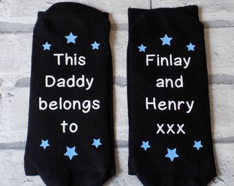 daddy socks, grandad socks, father's day gift, dad present, dad socks, personalised socks, hidden message socks, personalised gift, novelty