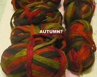Red Heart -Sashay Yarn - ( Scarf ) 3.5 Ozs - Check For Availablity - Must Buy All Of Autumn ? - No Labels ,Waltz,Mambo,Boogie,Red & More