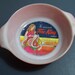 Vintage Anchor Hocking Fire King Casserole Dish Sun Rise Orange has original paper - missing knob cover
