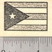 Flag of Puerto Rico Rubber Stamp, United States of America D25007 Wood Mounted