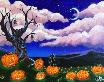 All Hallow's Eve -- Original Acrylic Painting