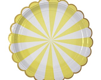 Yellow Party Plates, Small Yellow Plates, Large Yellow Plates, You are my Sunshine, Unique Yellow Plates, Dessert Plates, Yellow Plates