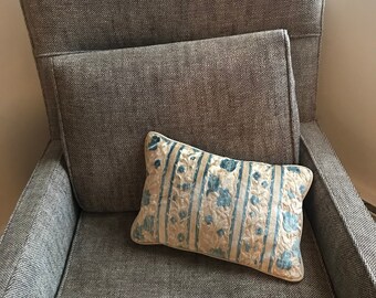 Velvet Floral Decorative Throw Pillow