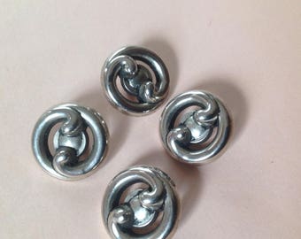 Set of four vintage buttons, vintage 60s - 70s