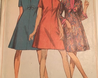 Simplicity 7250 misses 1967 dress sewing pattern size 16