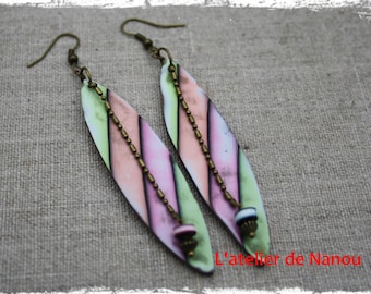 "shadow" polymer clay earrings