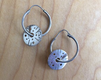 Sterling hoop earrings -- 331