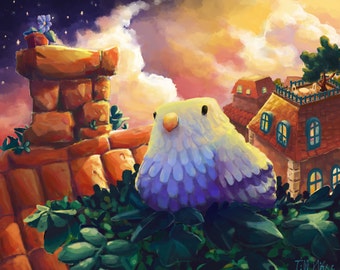 hasetill 'Blue Bird' | Illustration | Print | Postcard |