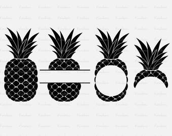 Pineapple SVG, Pineapple Monogram SVG |ai Files dxf Files SVG Files, Cricut Cut Files, Silhouette Cut Files