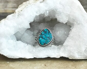 Chunky Sterling Silver and Turquoise Ring