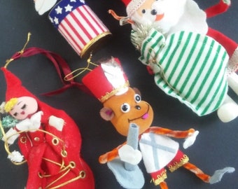 Quartet of vintage ornaments from Japan