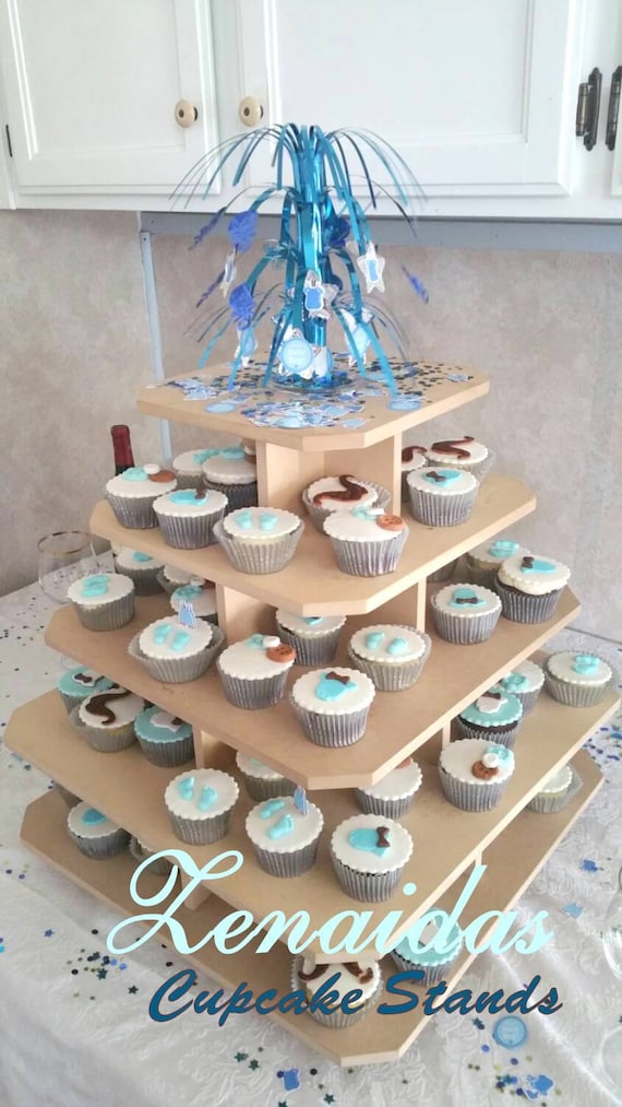 tier diy stand cupcake 4 Display 100 5 Cupcake Tier MDF Wood Square Tower Cupcake Stand