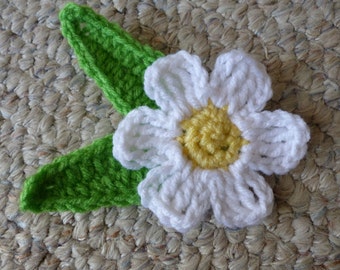 Flower and leaf crochet pattern