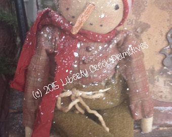 Primitive Snowman Doll "Elliot" Epattern Instant Download