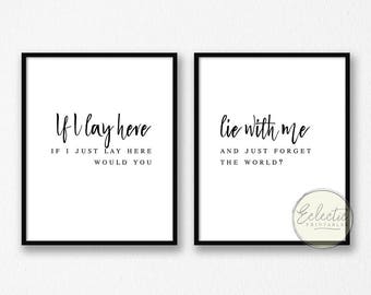 Chasing cars lyrics | Etsy