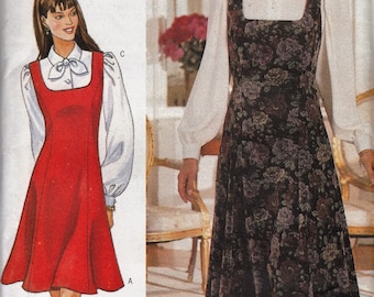 Fitted Square Neckline Jumper - 1990s Sleeveless Fashion - Size 6-8-10-12 - UNCUT - Sewing Pattern Butterick 4250