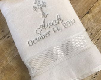 Baptism Towel ~ Christening Towel ~ Baptism Towels ~ Personalized Baptism Towel ~ Baptism Gift ~ Christening Gift