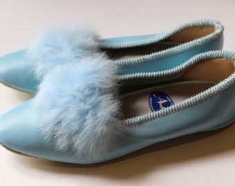 FEATHER SLIPPER BURGUNDY