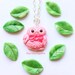 Owl necklace Bird necklace Owl jewelry Pink owls Kawaii necklace Kid jewelry Handmade gift for girls Gift for teen girls women Cute owl gift