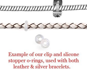 Pack of 10 Rubber Stopper Rings for Charm Beads Charm Bracelets