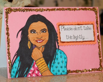 Sparkling "Mindy Project" Greeting Card