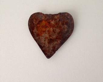 Small Rusted Tin Heart