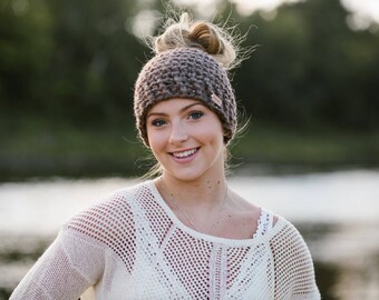 Messy Bun Hat, Ponytail Hat, Bun Hat, Women's Hat
