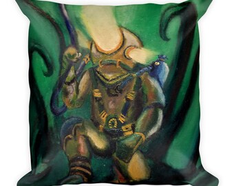 Deep Sea Diver Square Pillow