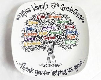 The Original Teachers Appreciation End of School Year Graduation Class Gift Class Tree Personalized Custom Name Plate