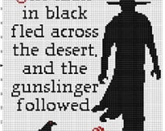 The Man in Black and the Gunslinger - Stephen King the Dark Tower Cross Stitch Pattern - Instant Download