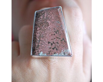 Dollybird Pink Waves Ocean Jasper Ring