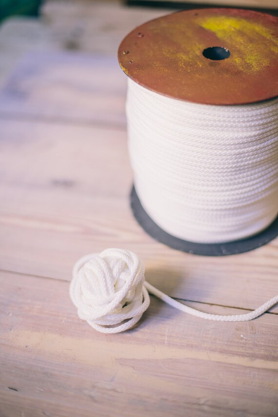 White yarn, craft supplies, crochet yarn, crochet rope, 5-6 mm polyester rope, macrame cord, scandinavian style- rope cord, macrame #01