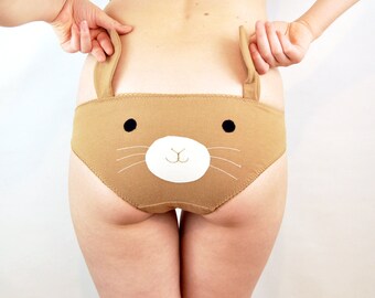 Bunny face knickers with ears lingerie underwear