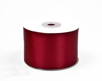 25 meters of 50 large Burgundy ref 270 mm satin ribbon