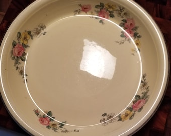 Homer Laughlin Oven Serve Roses Pie Plate