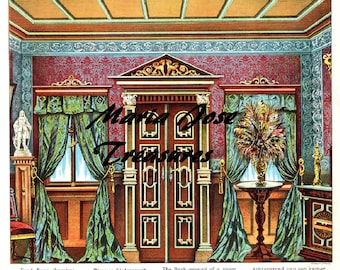 Vintage Reproduction of Theater Background Scenes Panels Paper Doll Cut Outs - Digital Download
