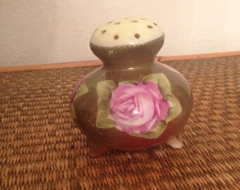 Vintage Porcelain Floral Powder Shaker
