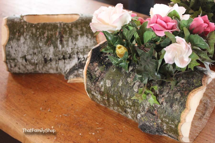 Log Flower Vase Rustic Wedding Table Centerpiece Decoration Log Flower Vase Rustic Wedding Table Centerpiece Decoration